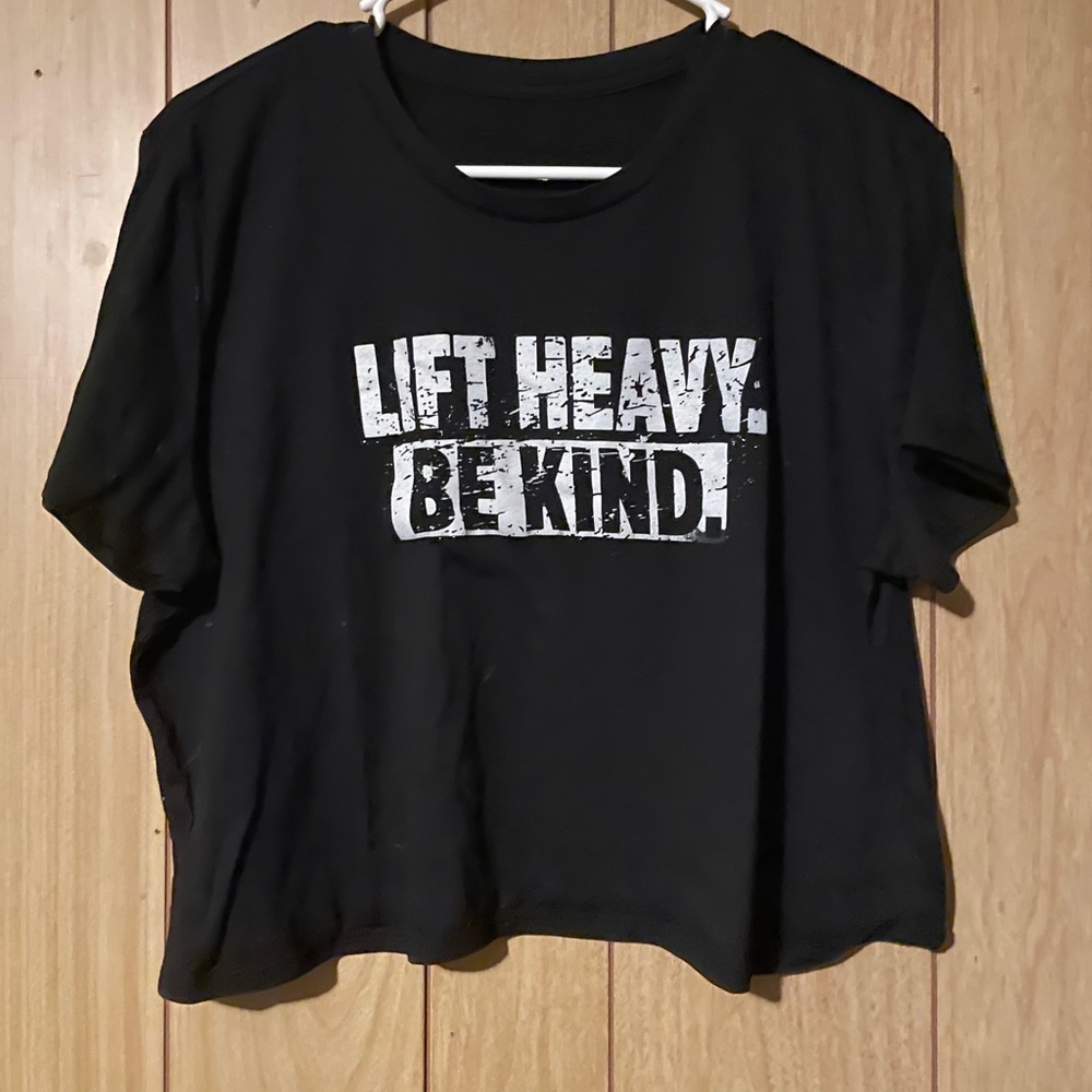 Lift Heavy Be Kind Crop Gem